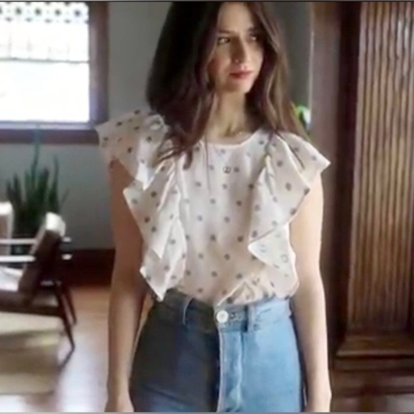 Sezane Forta Blouse In Ecru - Picture 4 of 7